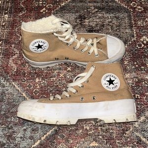 Brown converse with fuzzy inside!🥥